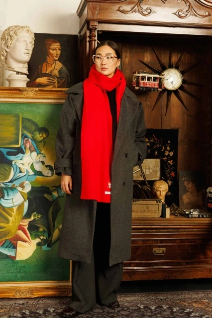 Premium Yumuşak Atkı - Kırmızı