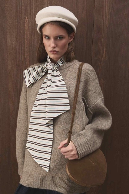 Premium Yumuşak Dokulu Vizon Kazak