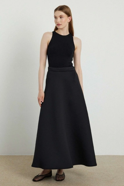 Puf Scuba Siyah Etek