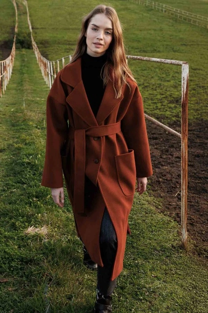 Punto Dikişli Kiremit Kaban