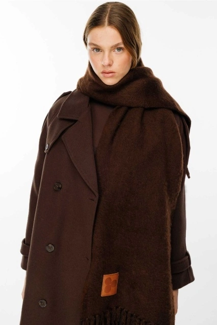 Şardonlu Kahve Atkı Şardonlu Kahve Atkı