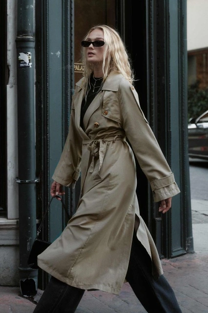 Soft Oversize Vizon Trençkot