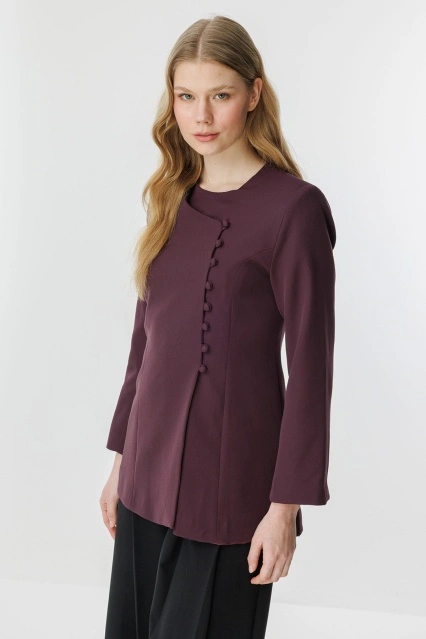 Soft Slim Fit Bordo Ceket Soft Slim Fit Bordo Ceket