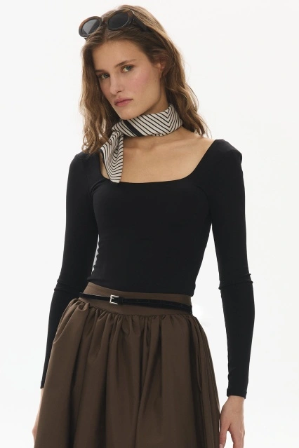 Süet Dokulu Acı Kahve İnce Kemer