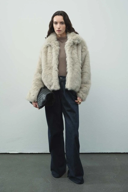 Suni Gri Kürk Ceket