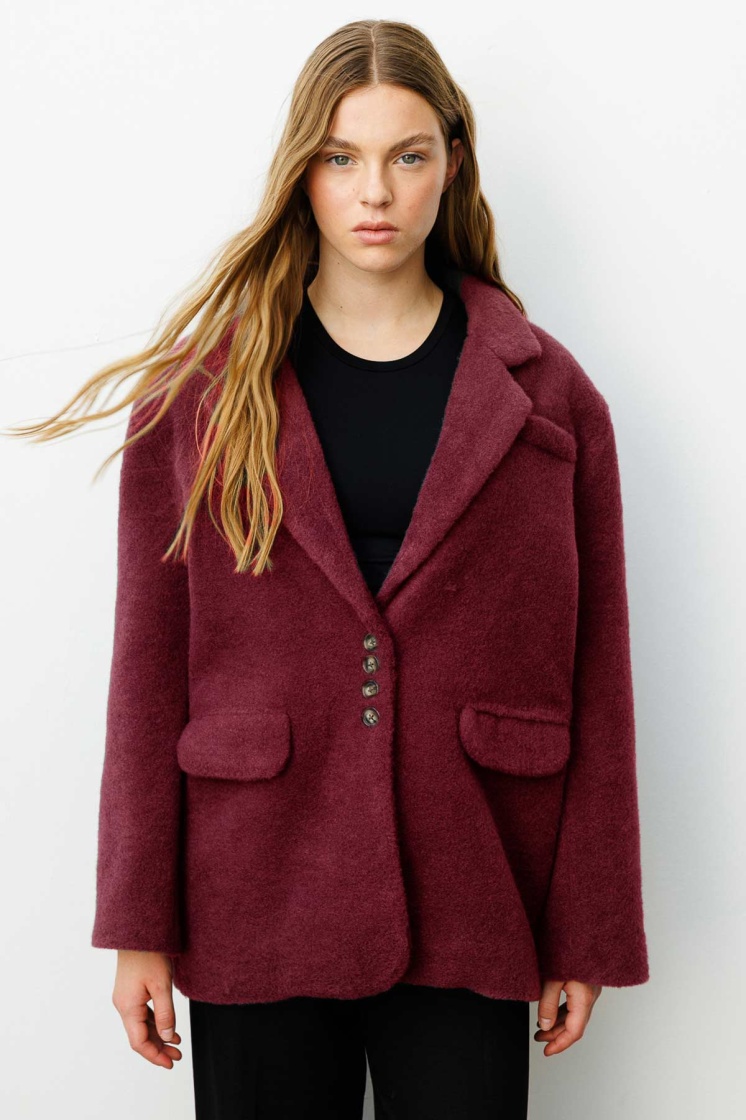 Alaska Kruvaze Bordo Blazer