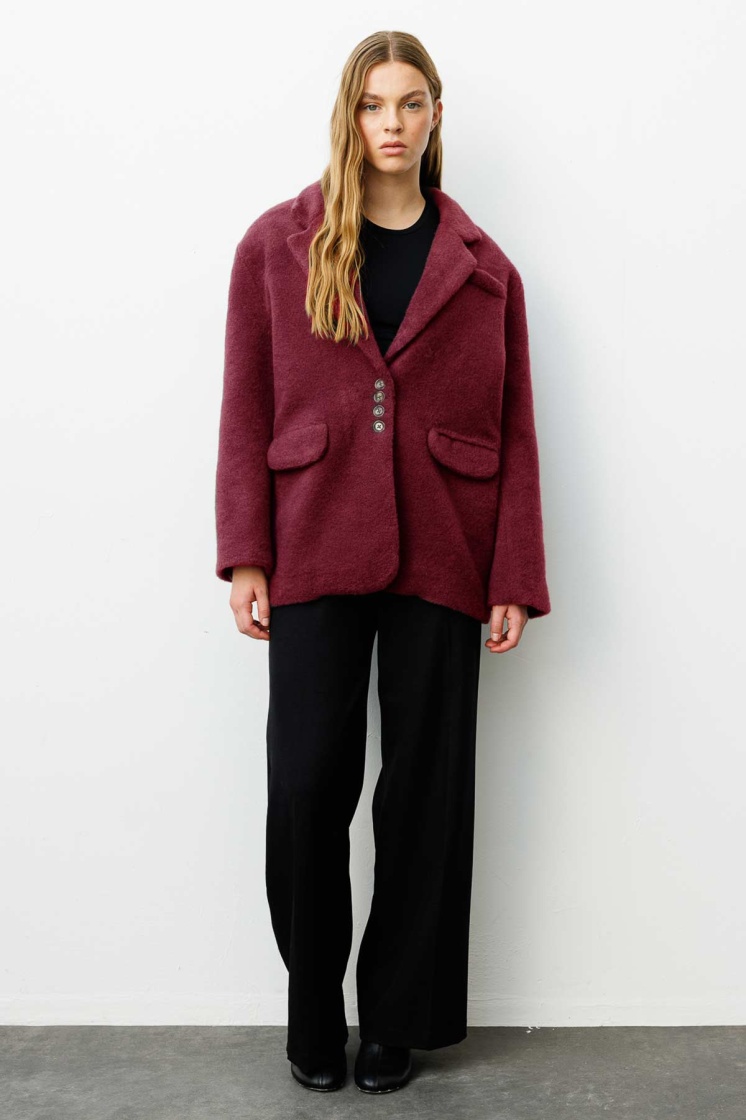 Alaska Kruvaze Bordo Blazer