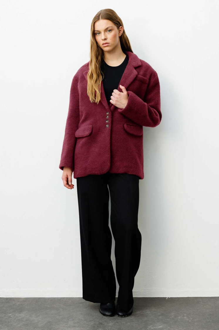 Alaska Kruvaze Bordo Blazer