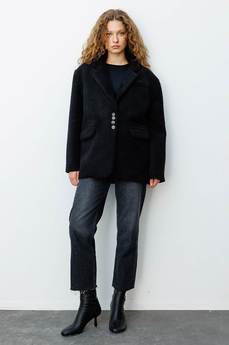 Alaska Kruvaze Siyah Blazer