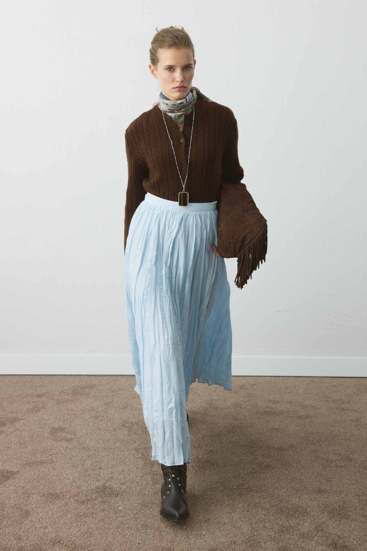 Boho Crash Soft Mavi Etek