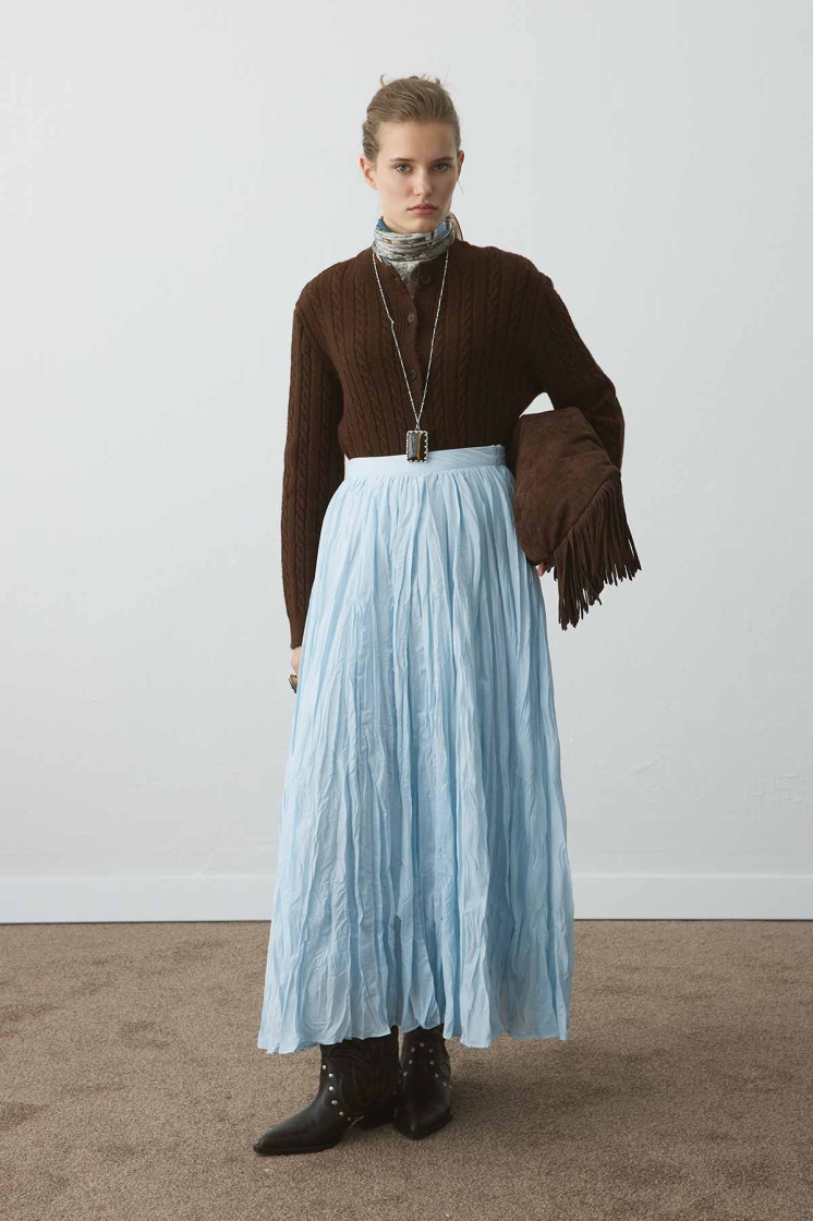 Boho Crash Soft Mavi Etek