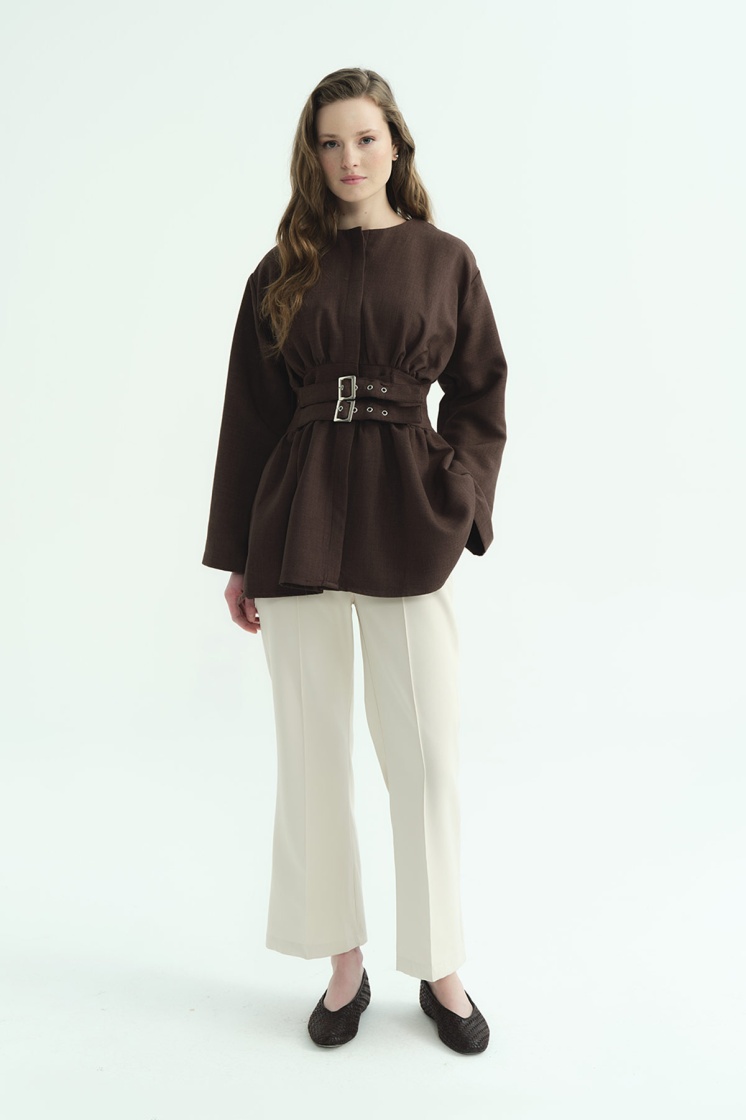 Flare Krem Pantolon