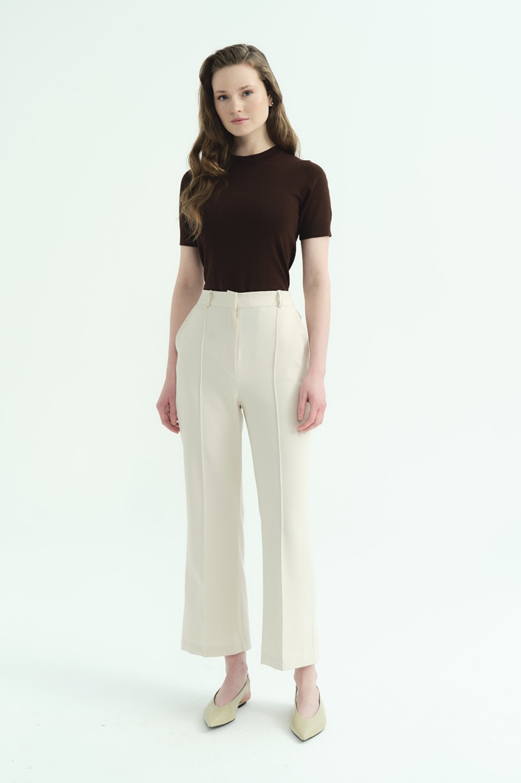 Flare Krem Pantolon