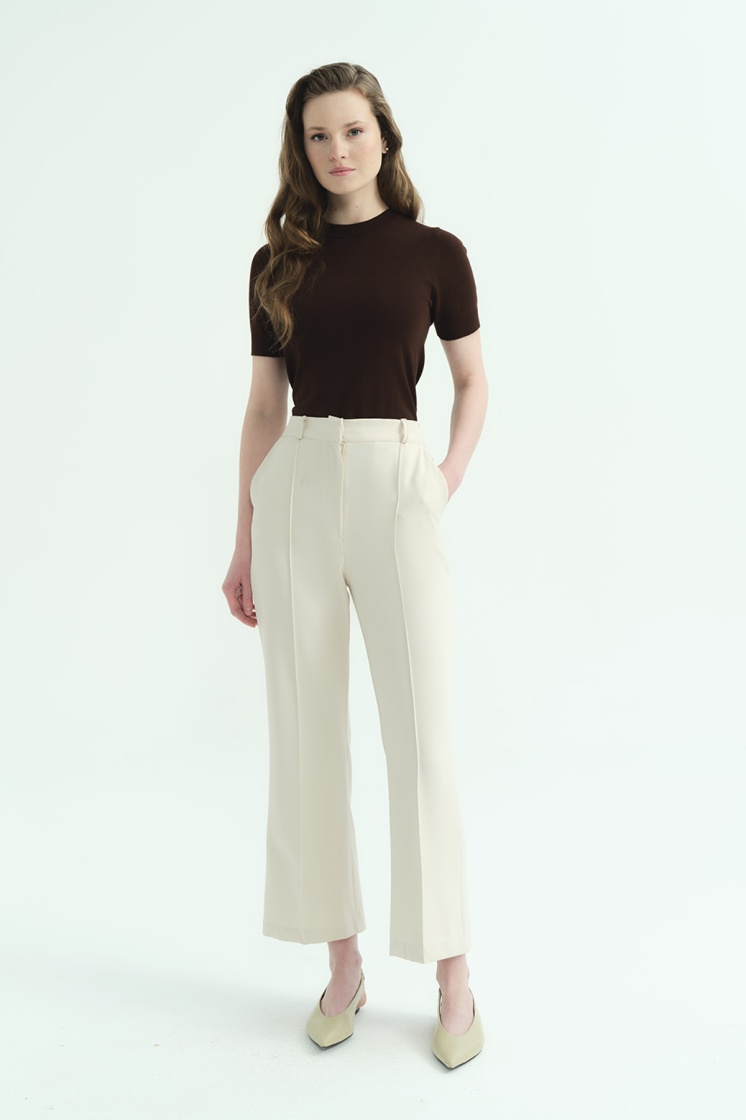 Flare Krem Pantolon