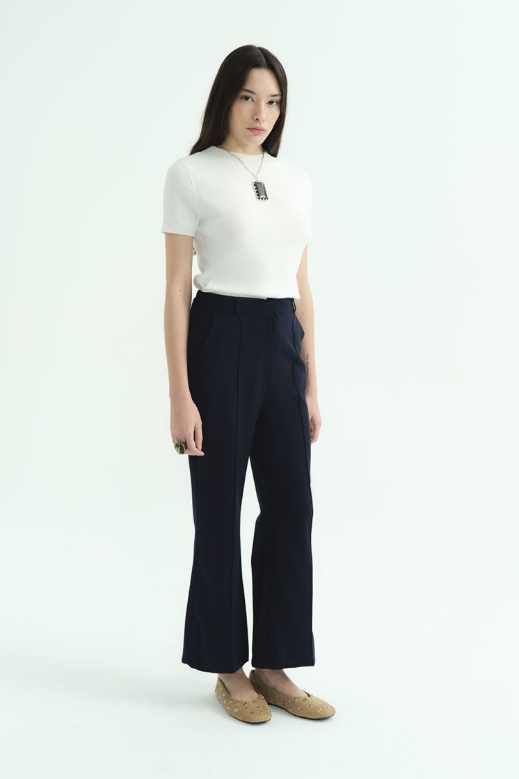 Flare Lacivert Pantolon