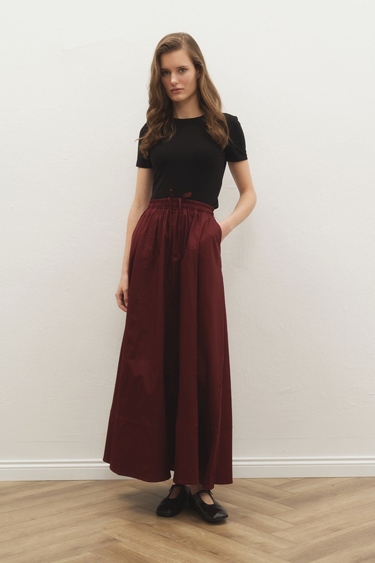 Gabardin Bordo Ceket Etek Takım - 7