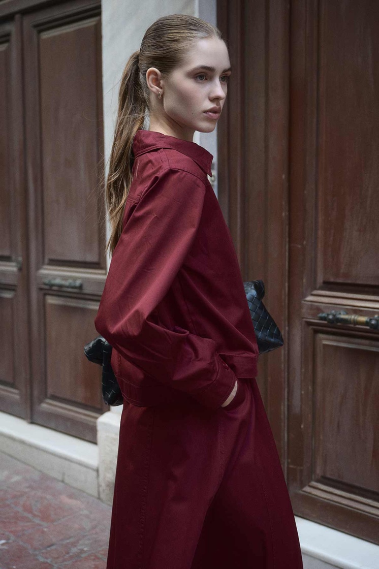 Gabardin Bordo Ceket Etek Takım - 6