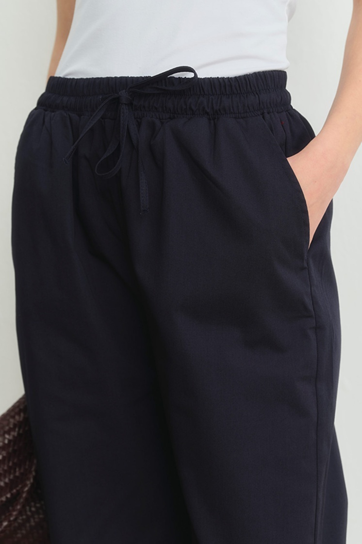 Gabardin Loose Lacivert Pantolon