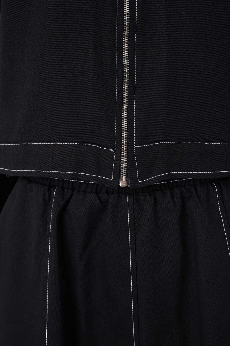 Gabardin Siyah Ceket Etek Takım - 6