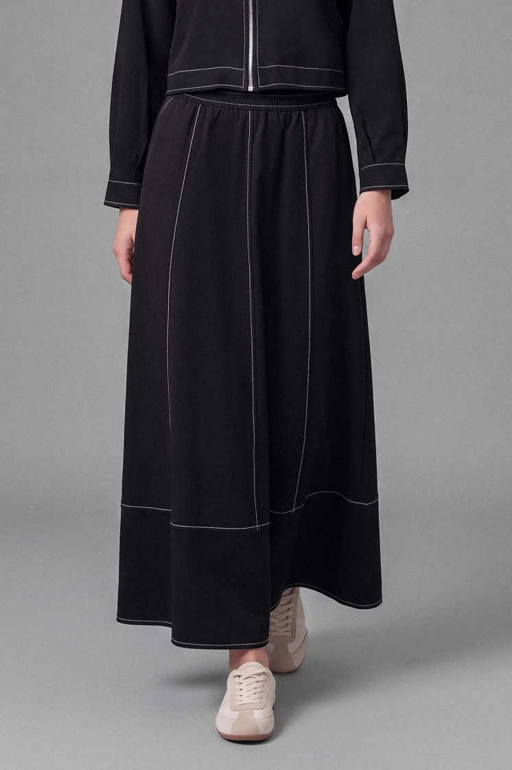 Gabardin Siyah Ceket Etek Takım - 5