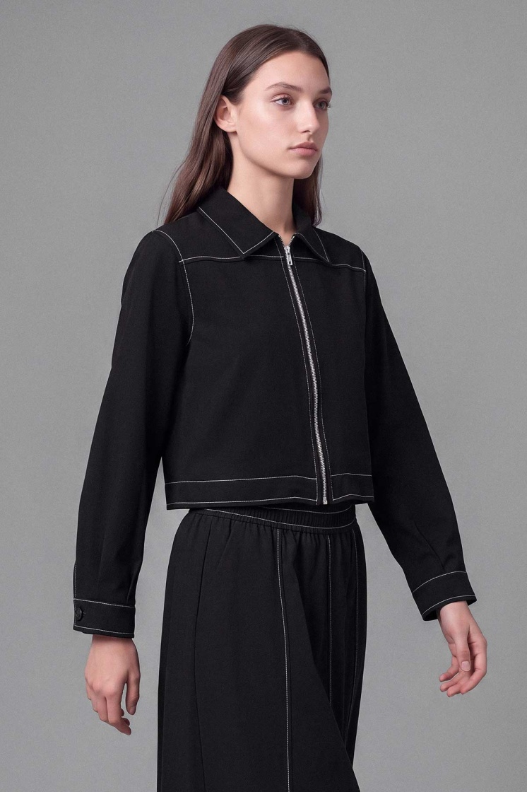 Gabardin Siyah Ceket Etek Takım