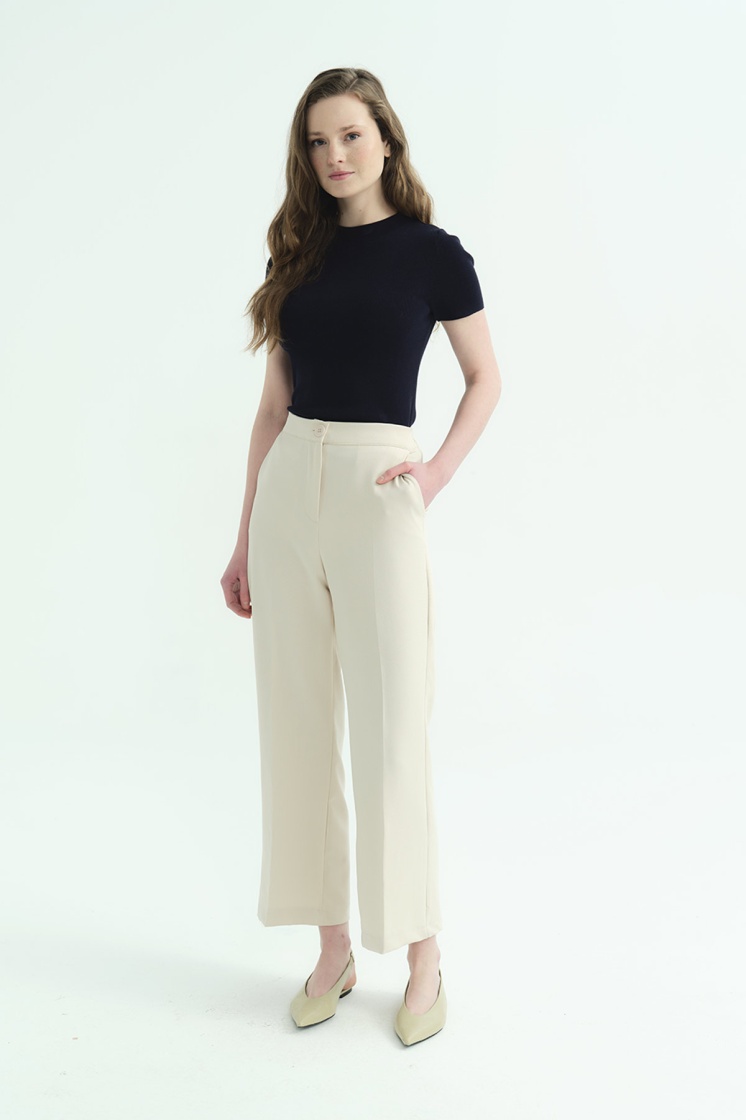 Gold Düğme Detaylı Taş Pantolon Takım - 7