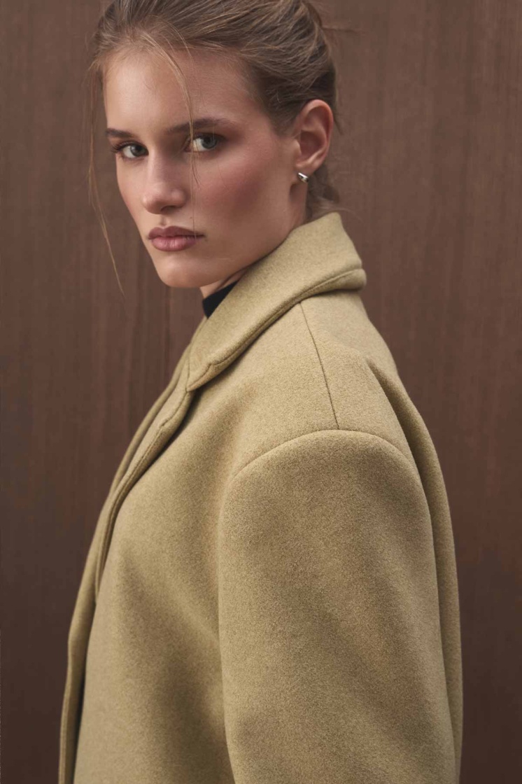 Kaşe Blazer Olive Ceket - 5