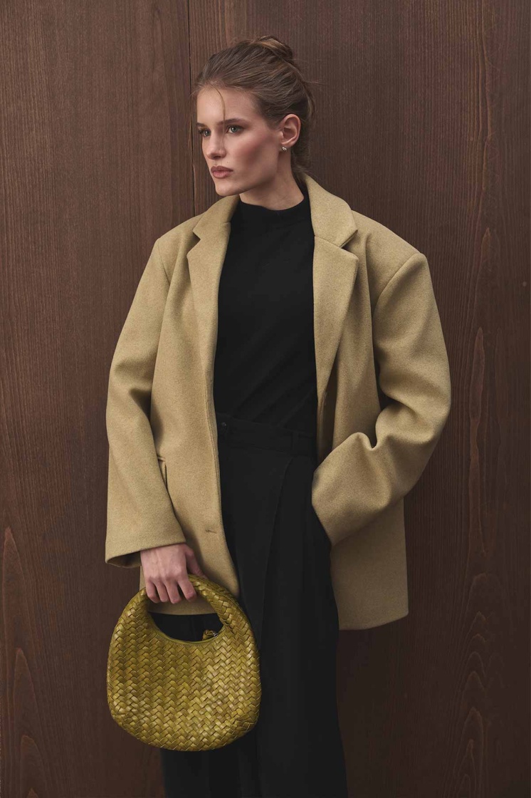 Kaşe Blazer Olive Ceket