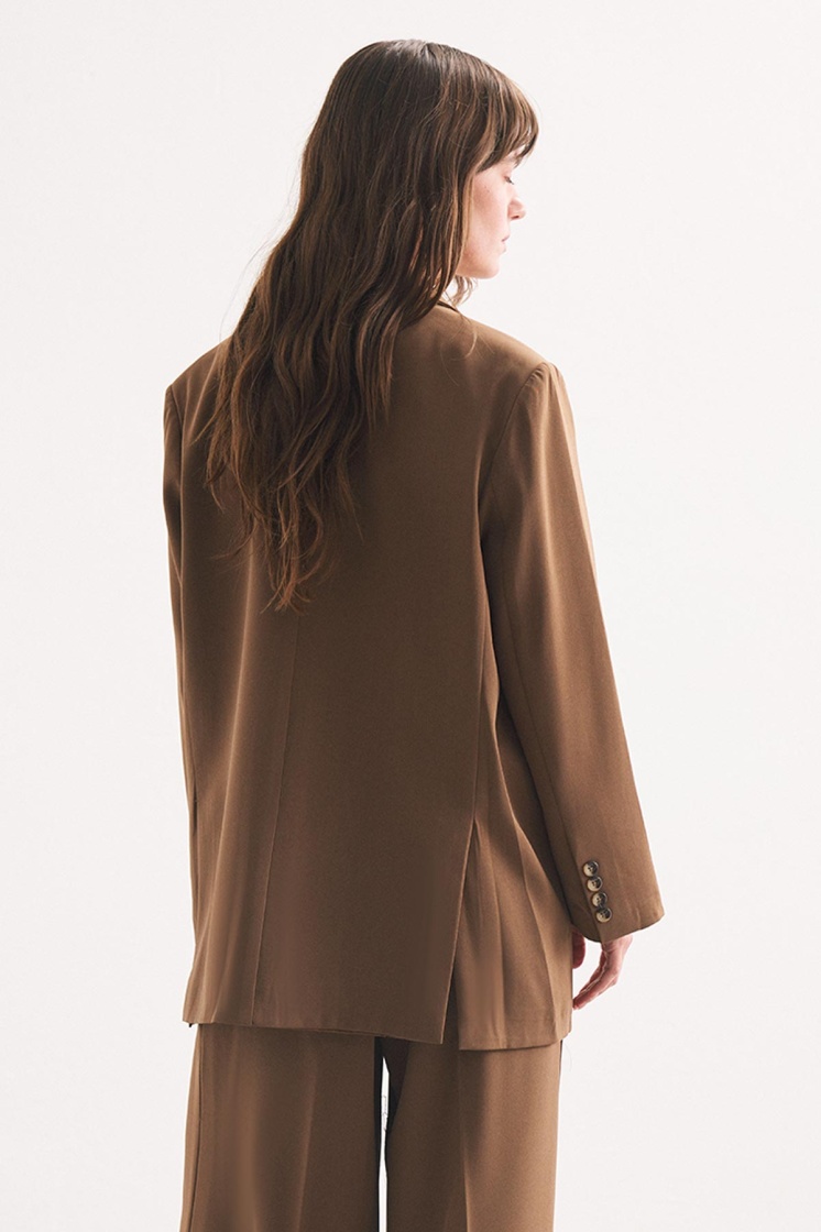 Kruvaze Blazer Vizon Ceket