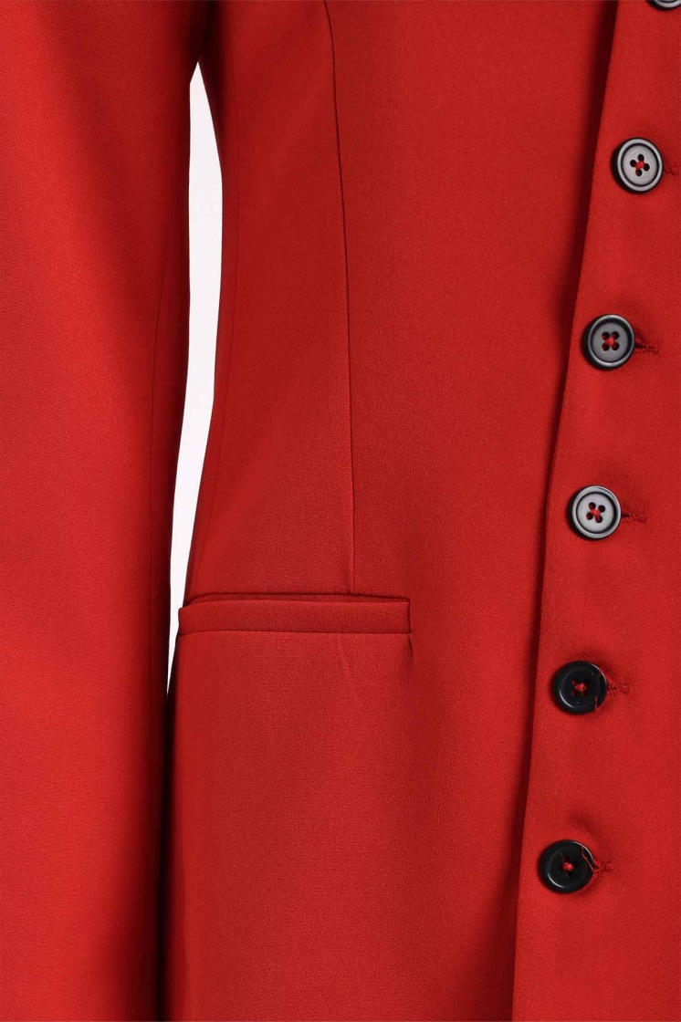 Lorien Dik Yaka Kırmızı Blazer