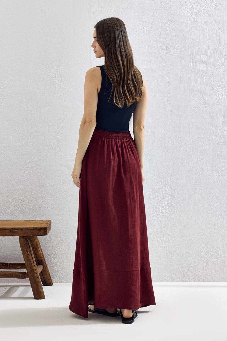 Müslin Bordo Etek Takım - 7