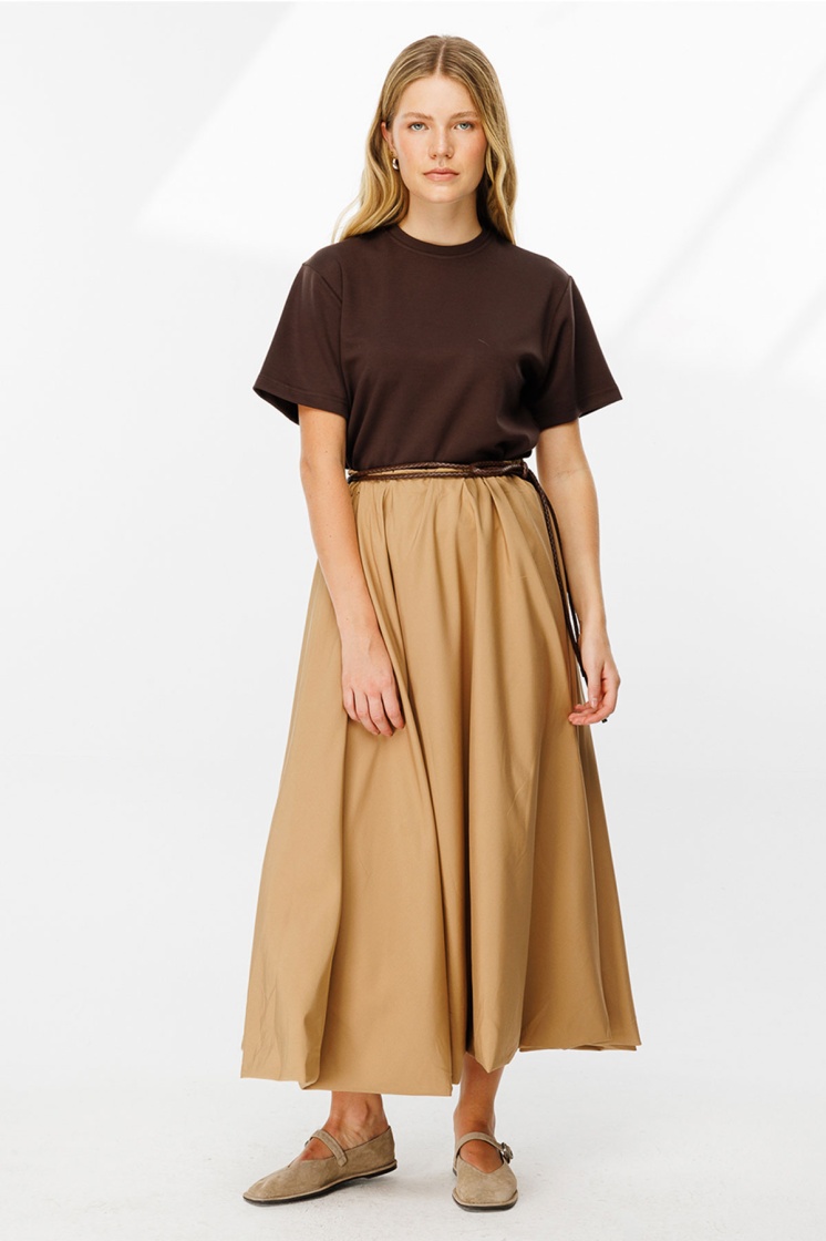 Pamuklu Basic Kahve Tshirt - 7