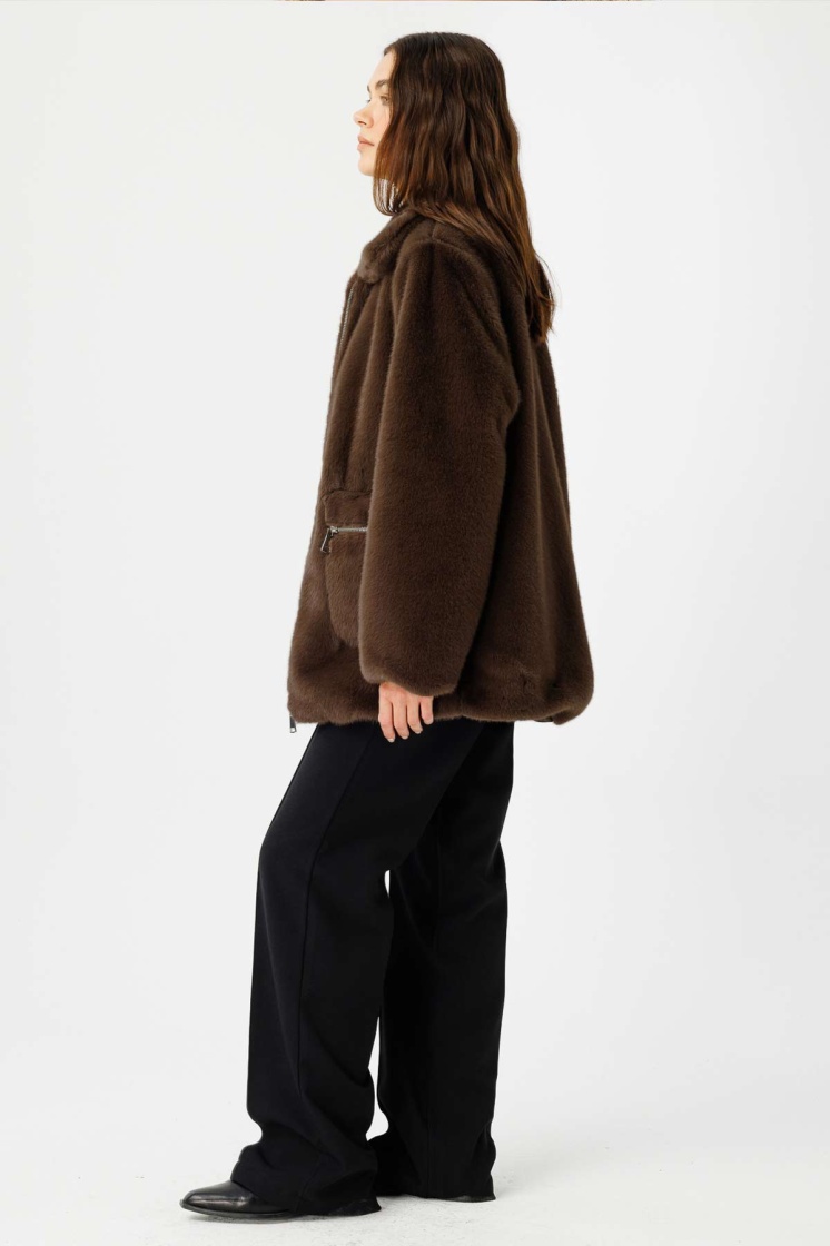 Peluş Vizon Kaban - 6