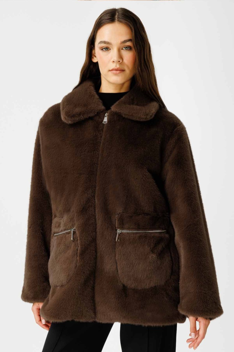 Peluş Vizon Kaban - 1