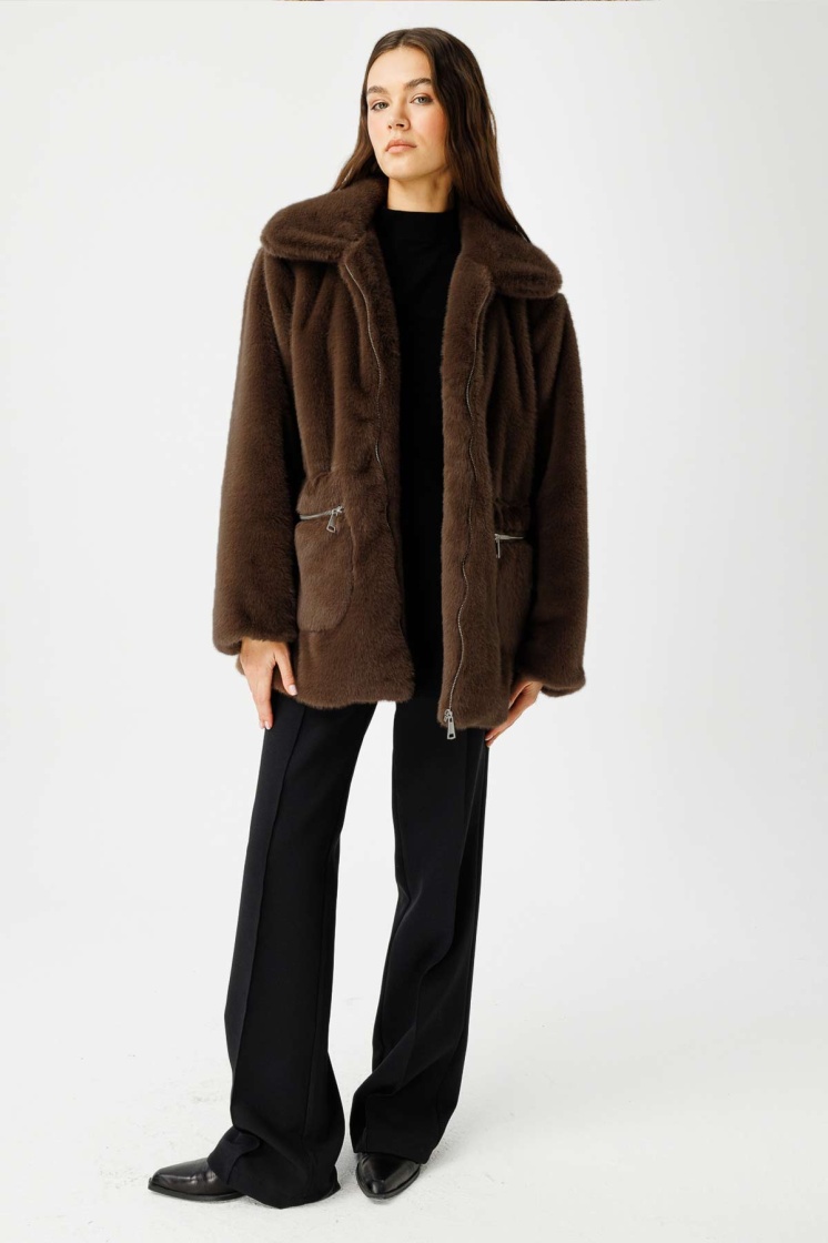 Peluş Vizon Kaban - 4