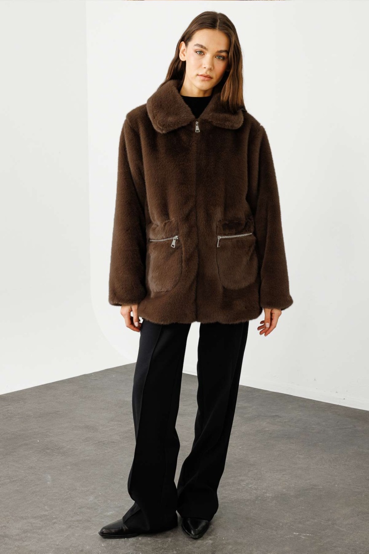 Peluş Vizon Kaban - 2