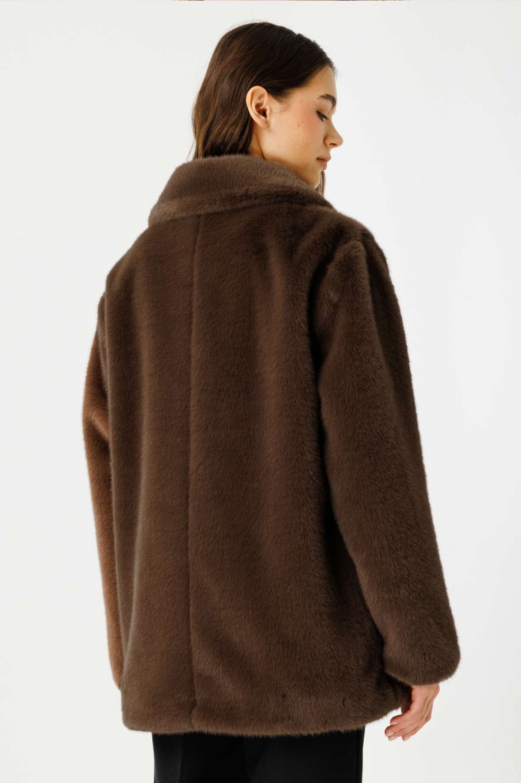 Peluş Vizon Kaban - 8