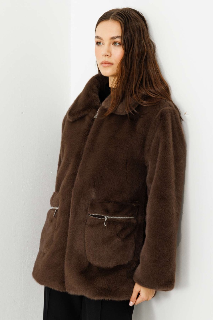 Peluş Vizon Kaban - 3