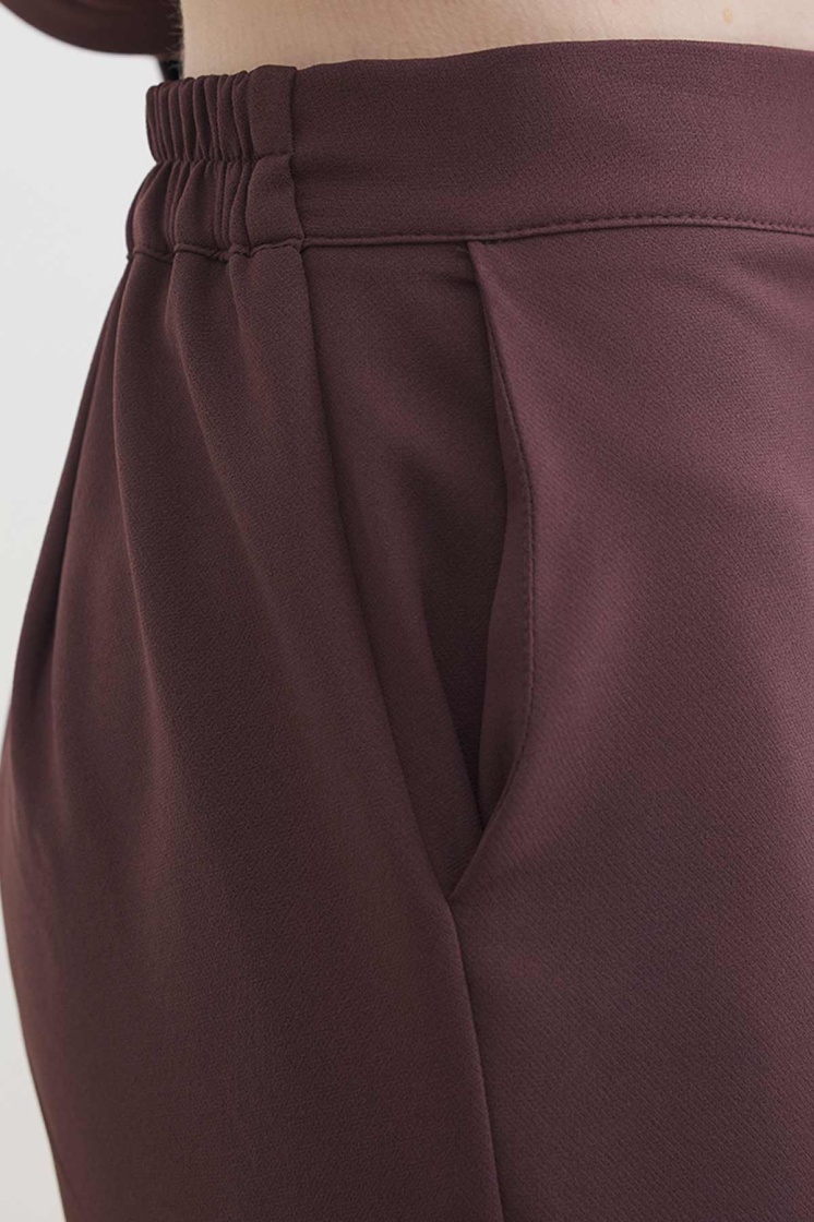 Pile Detaylı Bluz Çikolata Pantolon Takım - 8