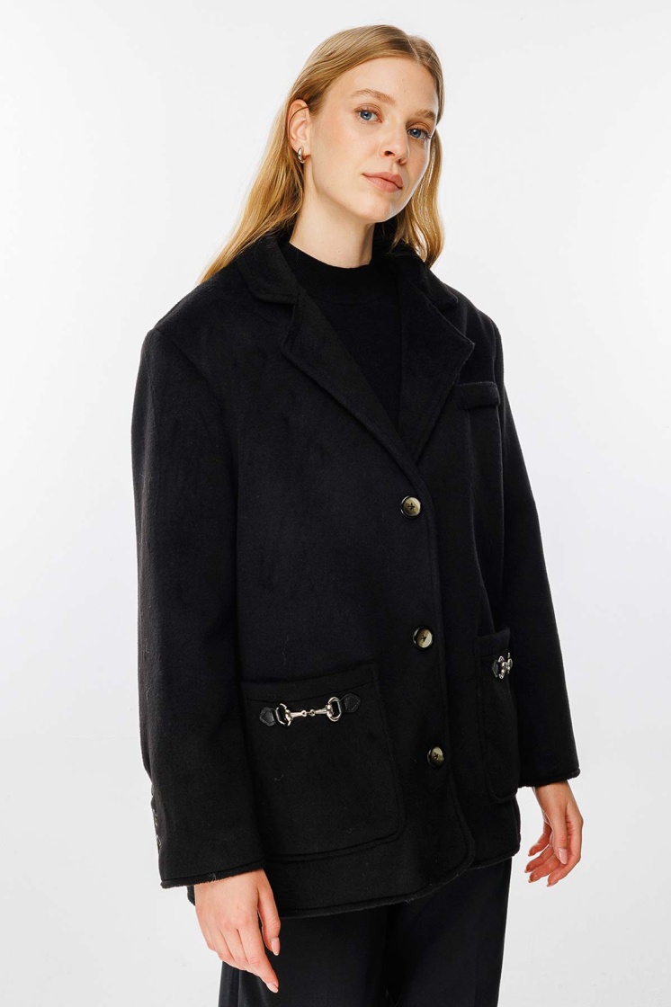 Premium Kasha Siyah Blazer - 4