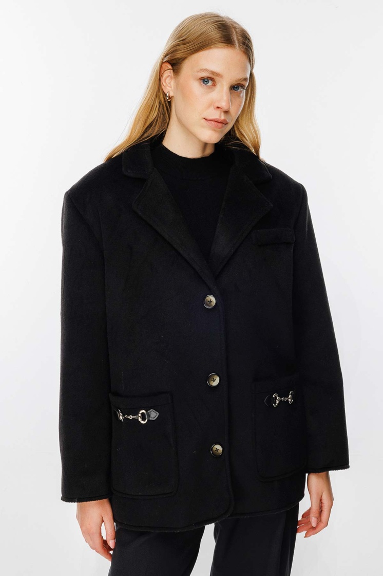 Premium Kasha Siyah Blazer - 1