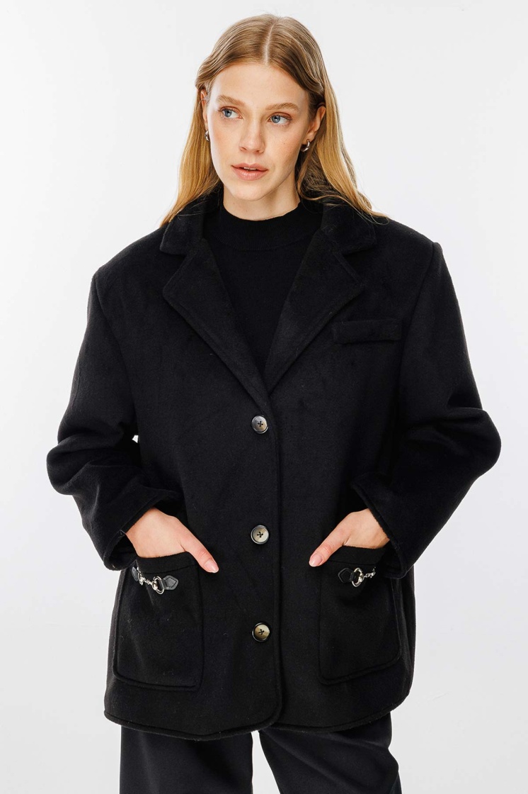 Premium Kasha Siyah Blazer - 5