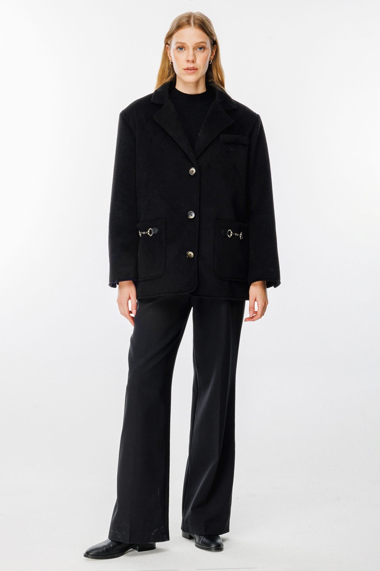 Premium Kasha Siyah Blazer - 3
