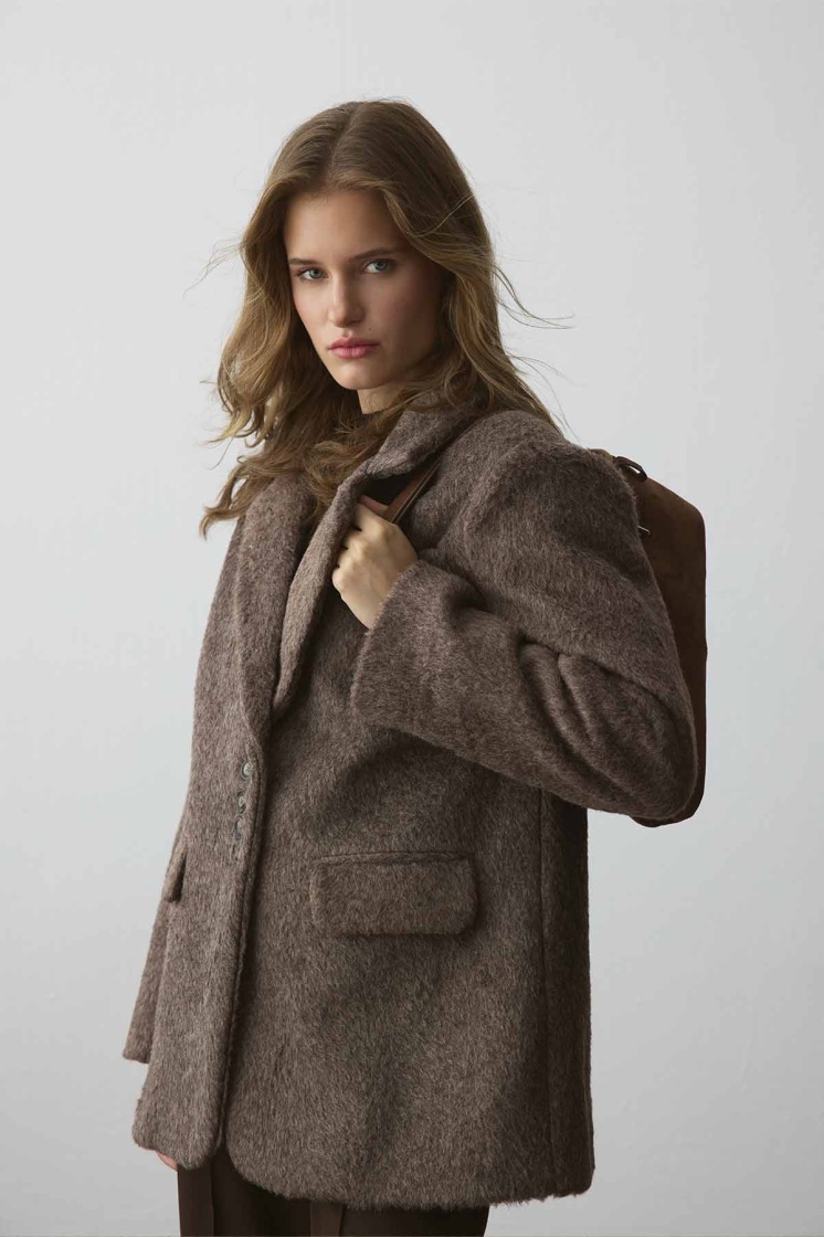 Premium Kruvaze Kahve Blazer