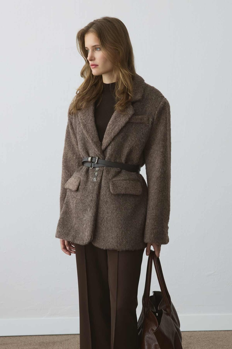Premium Kruvaze Kahve Blazer