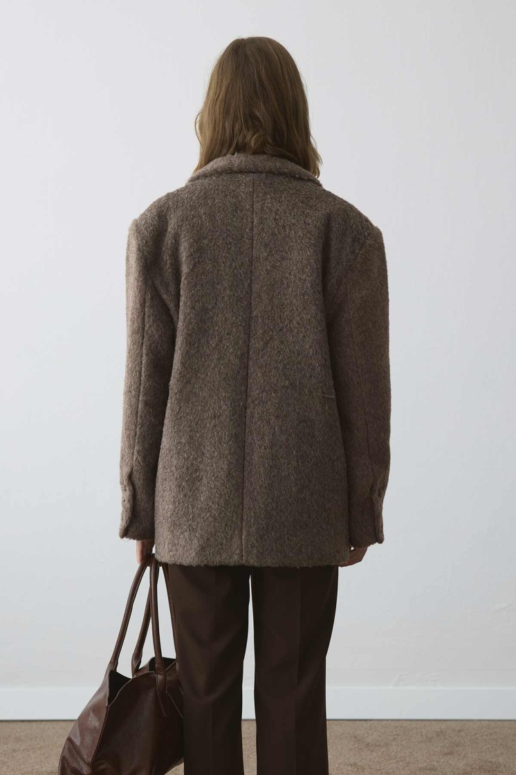 Premium Kruvaze Kahve Blazer