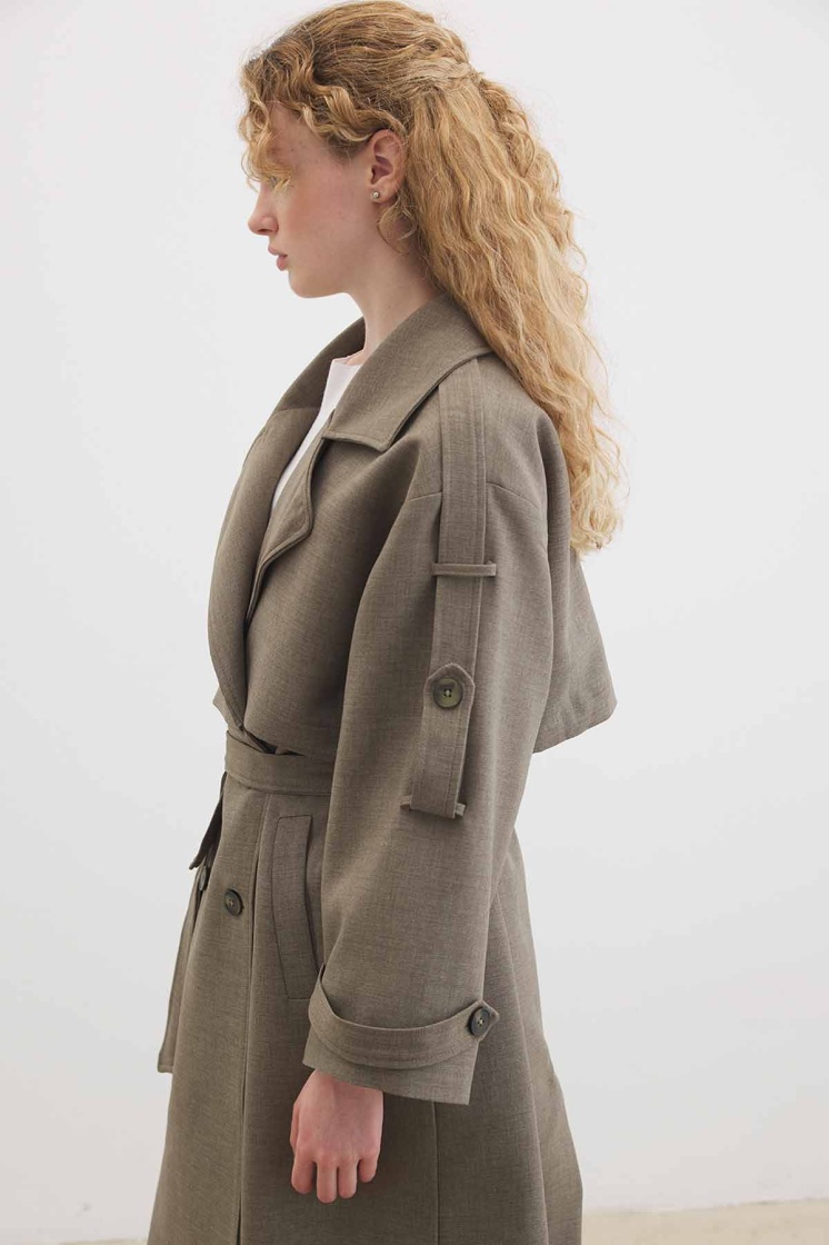 Premium Oversize Vizon Trençkot - 5
