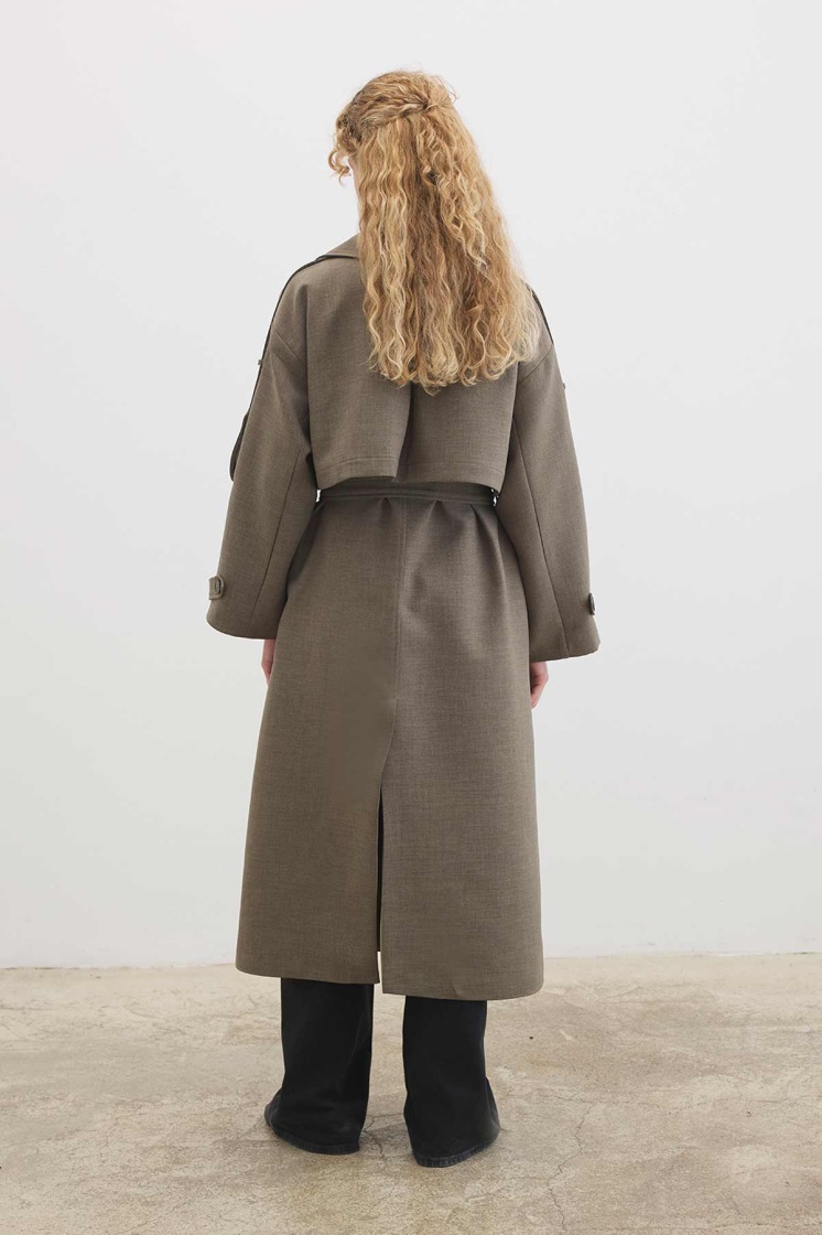 Premium Oversize Vizon Trençkot - 7