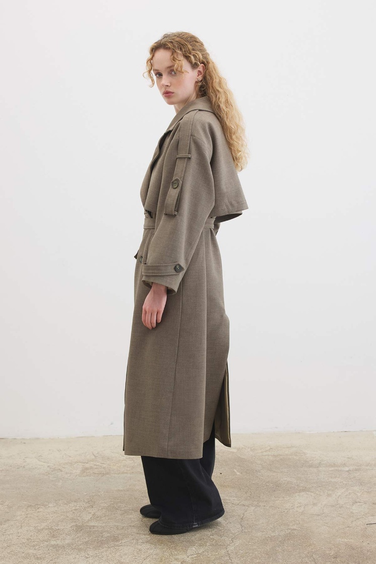 Premium Oversize Vizon Trençkot - 6