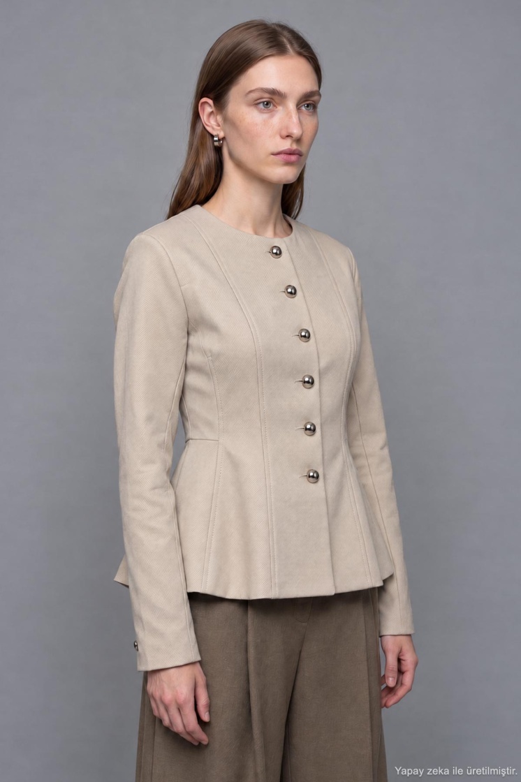 Premium Peplum Form Taş Ceket